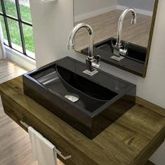 Kit Cuba Q45 com Torneira Luxo 1195 e Válvula Click 1 Pol. 1/2 Compace Preto