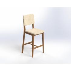 Kit 2 Banquetas Napoli Alta Carmo Móveis Marrom/Bege