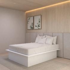 Cama Box Casal Adulto Ária Yescasa 42x165cm Branco