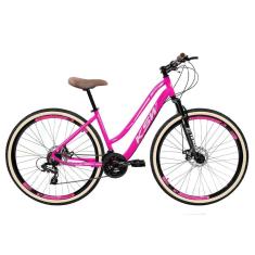 Bicicleta aro 29 Feminina KSW Retro C Cesta 21V Freio Disco-Feminino
