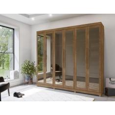 Guarda Roupa 06 Portas e 06 Gavetas Enna Com 06 Portas Vidro Reflecta-