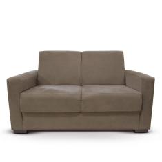 Sofá Estofado 2 Lugares Sala Estar Recepção Natália Suede Capuccino