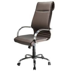 Poltrona Presidente Luxuosa com Base Cromada Linha Chief - Design Offi