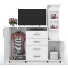 Cômoda Copacabana Branco Brilho - Lukaliam Móveis