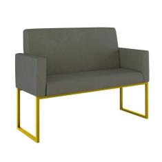 Sofá 2 Lugares para Recepção com Base de Ferro Reforçada - Balaqui Dec