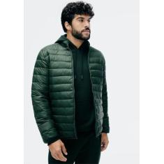 Jaqueta Básica Masculina Puffer Regular Matelassê - Hering, XXG, Verde