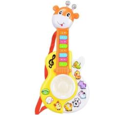 Brinquedo Infantil Guitarra Girafa Paraíso Com Luz E Som ( AMARELA) - 