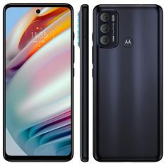 Smartphone Motorola Moto G60 Preto 128GB, 4GB RAM, Tela de 6.8”, Câmera Traseira Tripla, Android 11 e Processador Octa Core