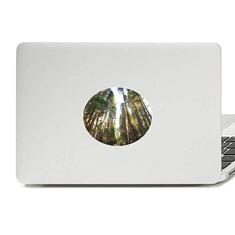 Adesivo de notebook com emblema de vinil verde da ciência da natureza