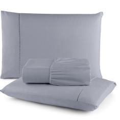 Jogo Lençol King 3 peças com Elástico Ponto Palito Micropercal 400 Fios