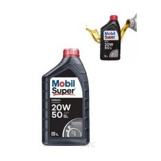 Óleo Lubrificante Motor Sl Mineral Mobil Super 1 Litro 20W50
