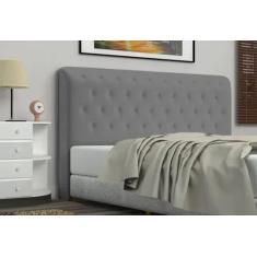 Cabeceira King Brenda 195 CM Suede Cinza - D A Decor