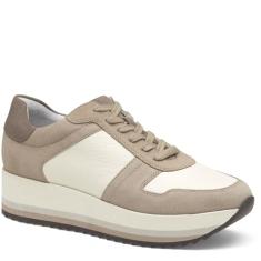 Johnston & Murphy Plataforma feminina Gracie Color-Block com cadarço, Cinzento-acastan, 36