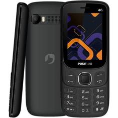 Celular Feature Phone Positivo P41 4G 2.4 Dual SIM, Rádio FM - Preto
