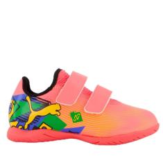 Chuteira Futsal Puma com Velcro Future 7 Play Neymar Jr Infantil