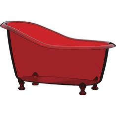 Kit C/3 Banheiras Beauty Vermelha Poliestireno 1 Litro 25cm