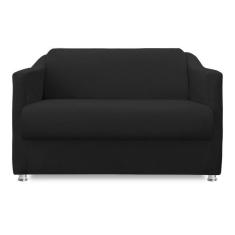 Namoradeira Tilla Decorativa 2 Lugares Suede Preto