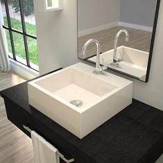 Kit Cuba Q395 com Torneira 1198 Metal e Válvula Click1 Pol. Sifão Pvc e Flexivel Compace Bege