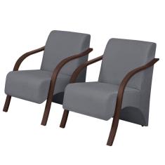 Kit Com 2 Poltronas Decorativas Vênus 1 Lugar D Salla Suede