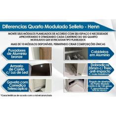 Módulo De Quarto Casal Guarda Roupa C/ 1 Porta Mc01 Seletto Areia/jequitibá - Henn