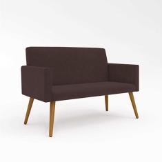 Sofá Namoradeira 2 Lugares - Balaqui Decor Marrom