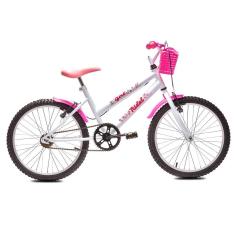 Bicicleta Aro 20 MTB Girl Infantil Tridal Branca