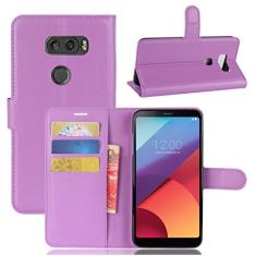 Capa para LG V30, capa carteira flip de couro PU premium com compartimento para cartão, suporte e fecho magnético [capa interna de TPU à prova de choque] Compatível com LG V30