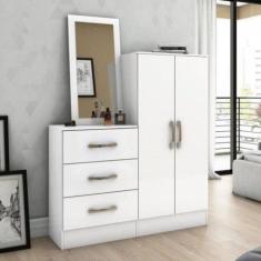 Cômoda Multiuso 2 Portas 3 Gavetas B700 Briz, Branco