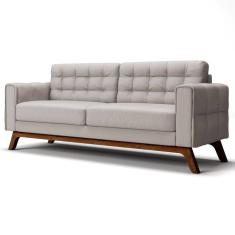 Sofá 150 Cm 2 Lugares Sandero C-309 Veludo Bege Claro - Domi