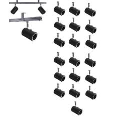 Kit 19 Spot Trilho Perfilado Eletro calha Par20 Bulbo OL8 - Hiperlight