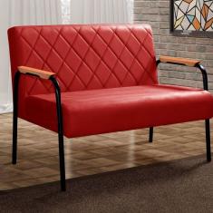 Namoradeira Cadeira Decorativa Sala, Recepção, Escritório Ludmilla Vermelho