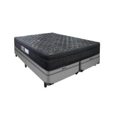Cama Box com Baú Arezzo Black Queen Molas Ensacadas Cinza - Portobel