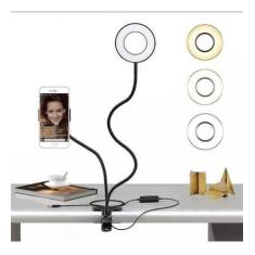 Luminária Abajur Youtuber Ringlight + Suporte Celular Selfie - BC BORA