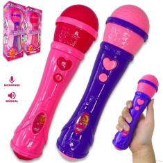 Microfone Infantil Sai A Voz Musical Cantor Rock - Feminino - Europio