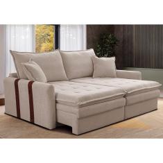 Sofá Baú Sem Caixa Retrátil 1,60m SoftGel Bonnie. Boucle Cama inBox