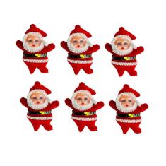 Boneco Pendente Natal 12 Unidades 6cm Vermelho/Branco