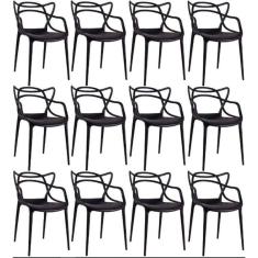 Kit - 12 x Cadeiras Masters Allegra - Preto