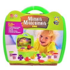 Brinquedo Minha Maletinha Dino Acessórios Ludicos Forminha Massinha Bancada Divertoys