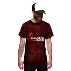 Camiseta Gears of War Blood Caveira Vermelha - Di Nuevo, Preto, M