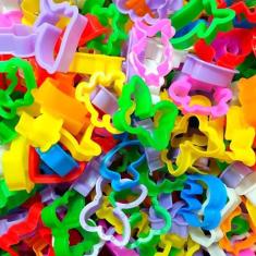 100 Cortador Forminha Massinha De Modelar Molde Colorido - Molde para 