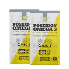 Kit 2x Ômega 3 Poseidon 1.400mg Ultra Concentrado - 60 cáps Iridium Labs