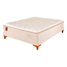 Cama Box King Size (box + Colchão) 193x203x73 Prorelax Látex Firm Pillow Top com Látex - Bege