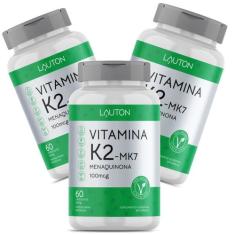 Vitamina K2 Mk7 Menaquinona 100Mcg - Vegano Lauton - Kit 3