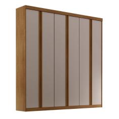 Guarda-Roupa Casal Durban 6 Portas 4 Gavetas Imbuia e Off White