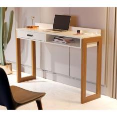 Escrivaninha 130cm 1 Gaveta Entrada USB Integrada JB Bechara Pérola