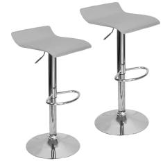 Kit 2 Banquetas Toquio Wave Enzo Belo Horizonte Giratória Com Regulagem - Cinza