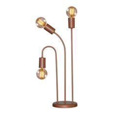 Luminaria Abajur Retrô - Cobre Preto Inox - Ideal Para Sala - LUSTRES 