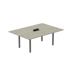 Mesa Reunião 200cm X 140cm Mrcpb2014 Nogueira Casblanca-grafito