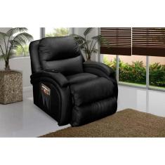 Poltrona Reclinável Motorizada P- Sala Divino Urbany Zero Wall Giro E Balanço Courano Preto - Probel