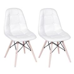 Conjunto 2 Cadeiras Eames Eiffel Botonê - Branco - Abra Casa